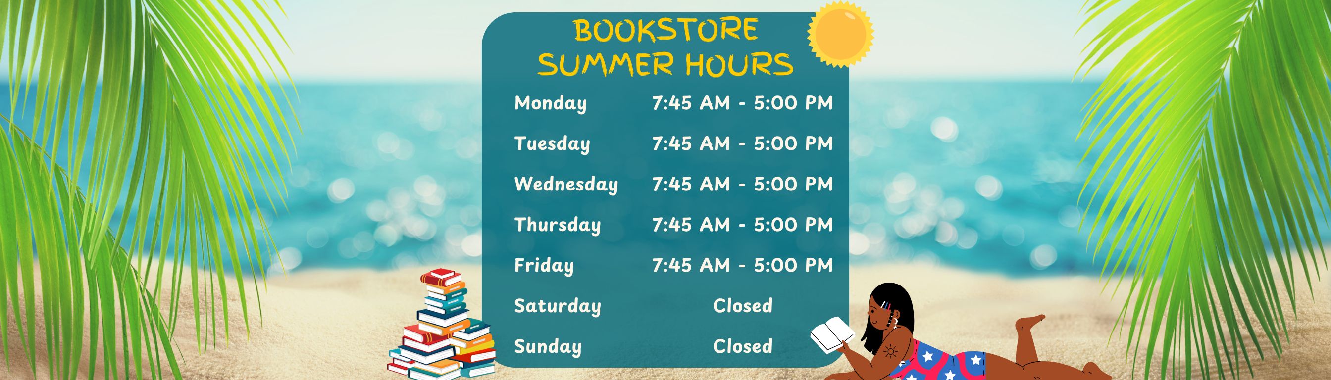 bookstore summer hours